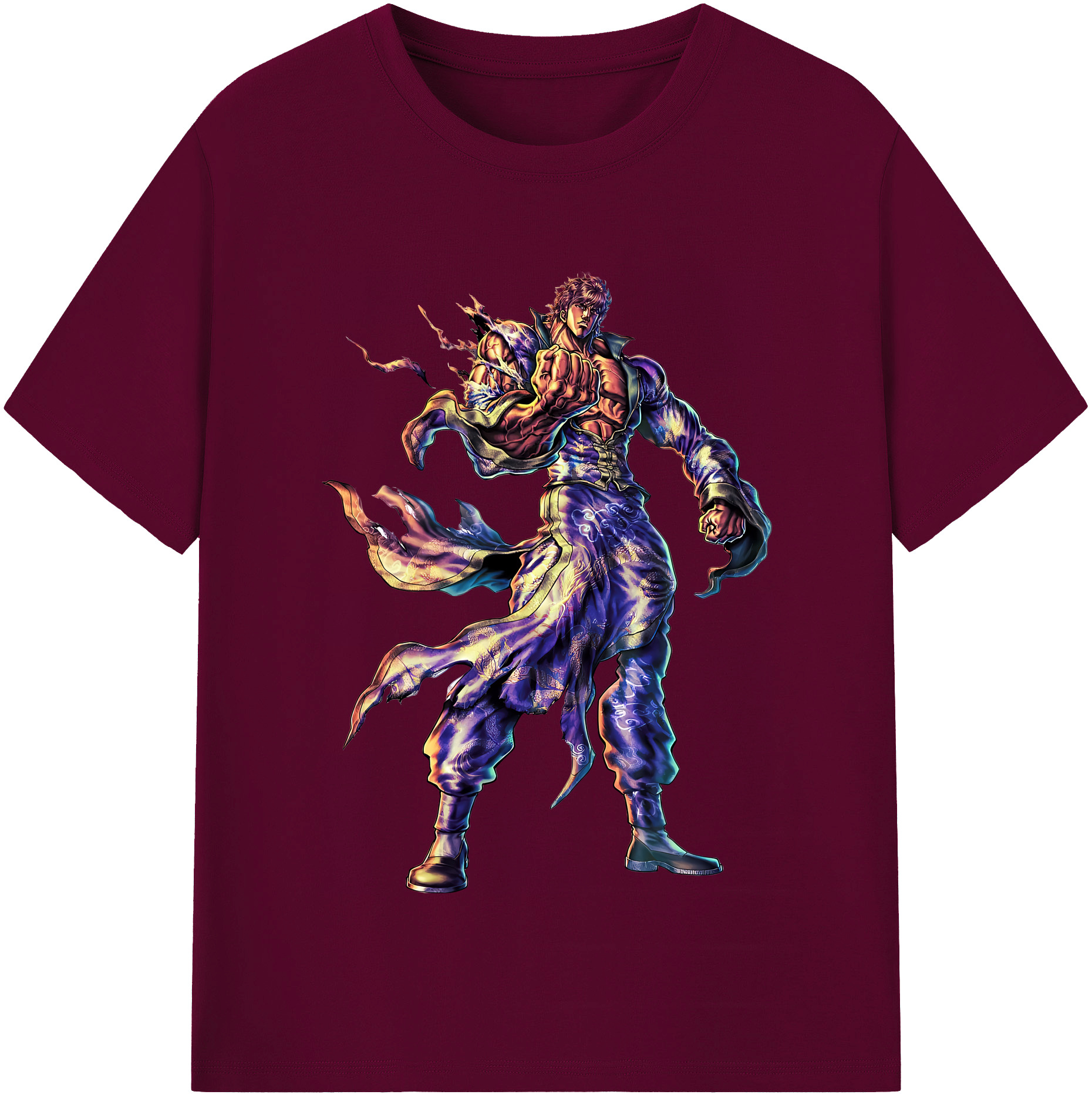 （画像用） 北斗の拳 Fist of the North Star レディースカジュアルプリントTシャツ（綿100％）